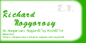 richard mogyorosy business card